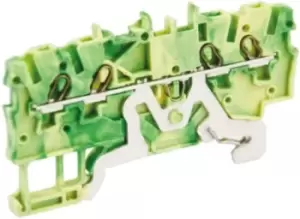 Image of Wago Green, Yellow 2000 Feed Through Terminal Block, 24 16 AWG