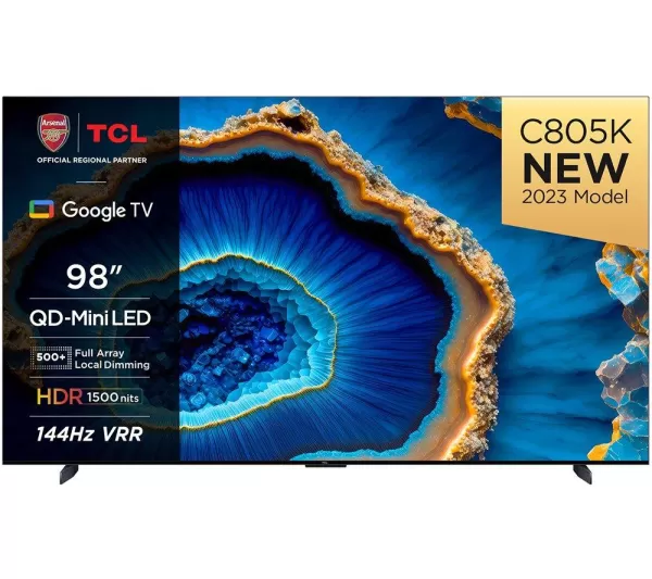 Image of TCL 98" 98C805K Smart 4K Ultra HD QD-Mini LED TV