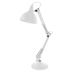 Image of Table Desk Lamp Adjustable Colour White Flexible In Line Switch Bulb E27 1x40W