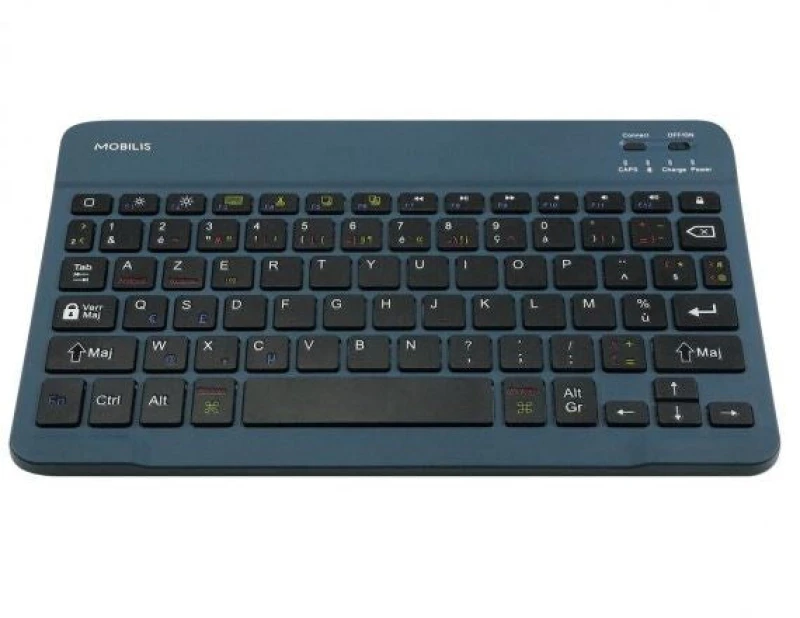 Image of Mobilis 001284 mobile device keyboard AZERTY French Bluetooth Blue