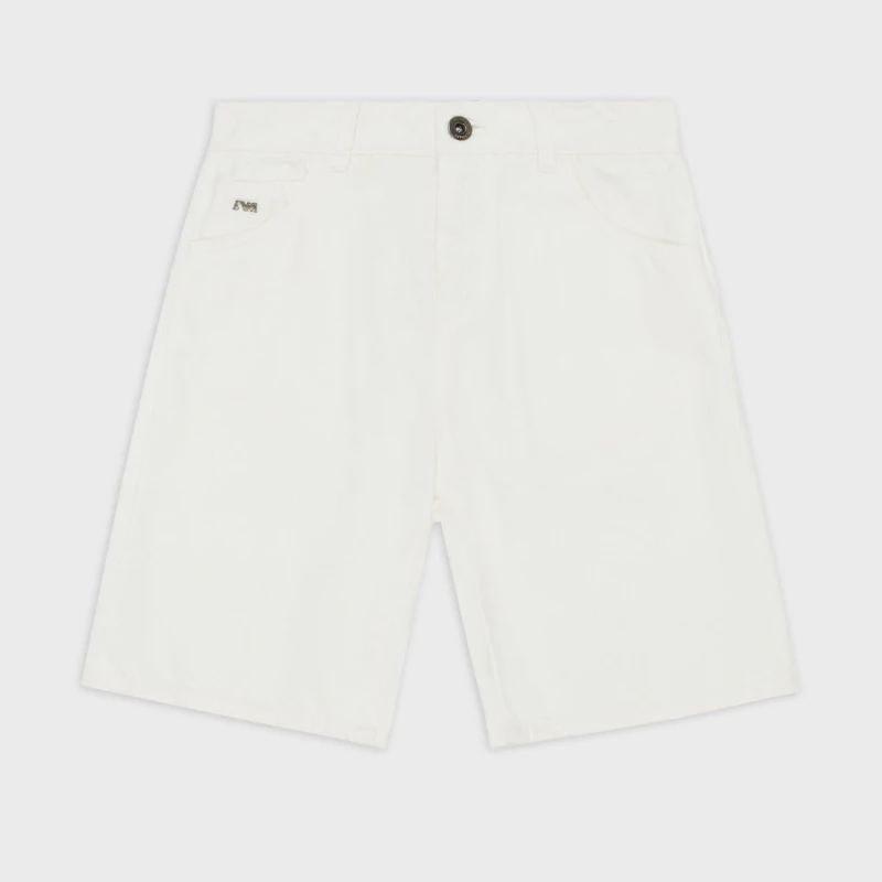 Image of Emporio Armani Denim Shorts White male 7