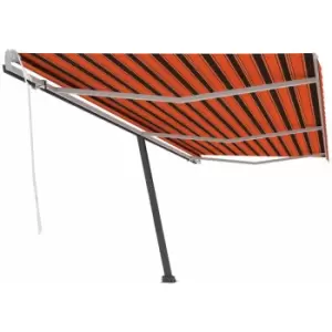 Image of Vidaxl - Freestanding Manual Retractable Awning 600x300cm Orange/Brown Multicolour
