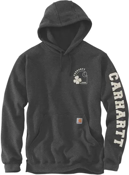 Image of Carhartt Loose Fit Midweight Shamrock Hoodie, black-beige, Size S