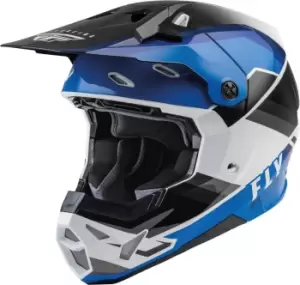 Image of FLY Racing Formula CP Rush Motocross Helmet, black-white-blue, Size S, black-white-blue, Size S