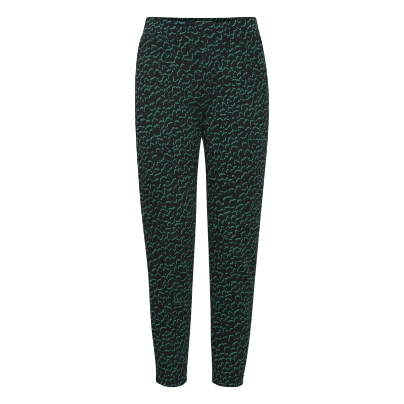Image of Ichi Womens Trousers Ichi Kate Jacquard 6 Vert Female 2XL