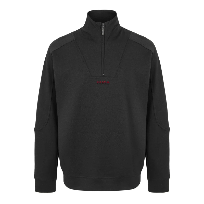 Image of Hugo Atlas Half Zip 10277512 01 Hoody Mens Black male M