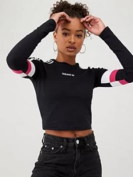 Image of Adidas Originals T For Tech Cropped Long Sleeve - Black