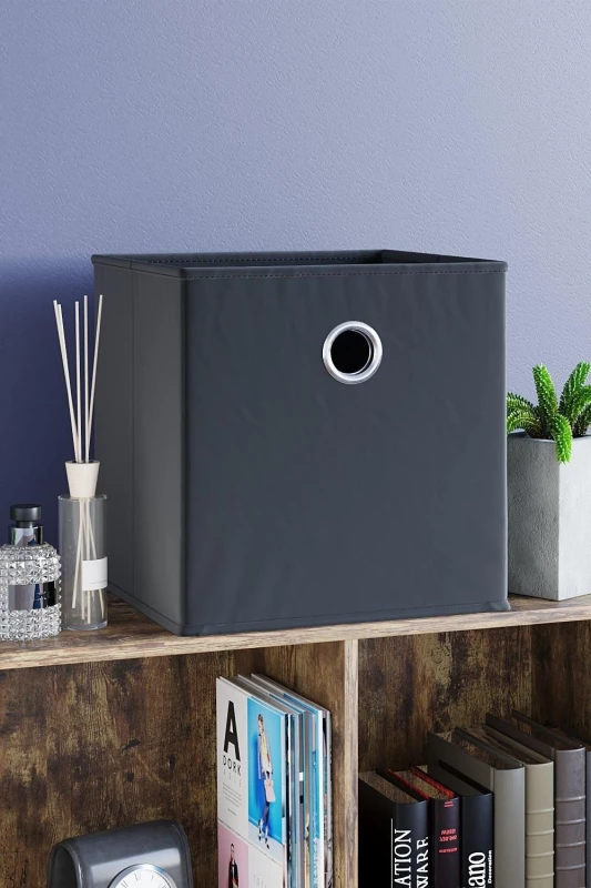 Image of Home Discount Vida Designs Durham Cube Storage Basket Organizer 300 x 300 x 280 mm Black unisex