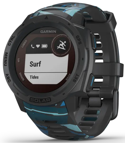 Image of Garmin Watch Instinct Solar Surf Edition Pipeline - Black GMN-264