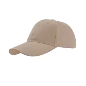 Image of Atlantis Liberty Six Buckle Brushed Cotton 6 Panel Cap (One Size) (Khaki)