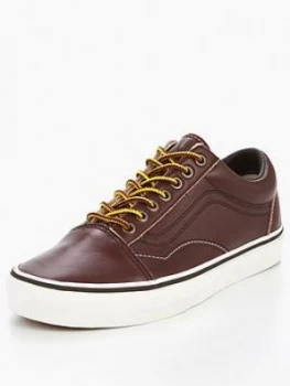 Image of Vans Ua Old Skool Premium Ground Breaker Burgundy Size 6 Men