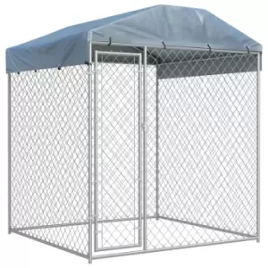 Image of Vidaxl Outdoor Dog Kennel With Canopy Top 193X193X225 Cm