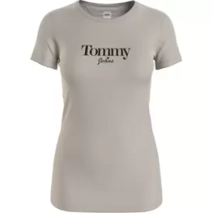 Image of Tommy Jeans Tjw Skinny Essential Logo 1 Ss - Beige