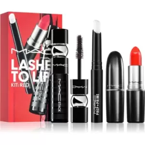 Image of MAC Cosmetics Lashes To Lips Kit Gift Set Shade Red