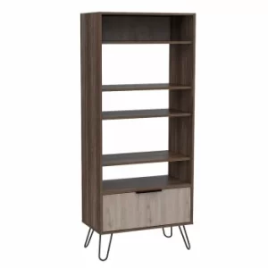 Image of Nevada Display Bookcase with Hairpin Legs, Oak