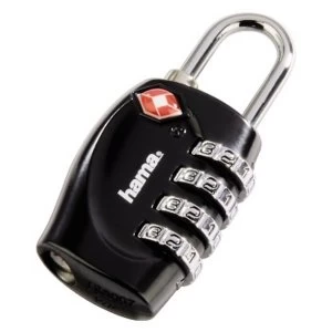 Image of Hama TSA Combination Luggage Padlock, black