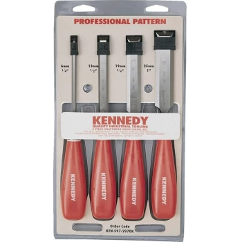 Image of Professional Bevel Edge Wood Chisels (Set-4) - Kennedy