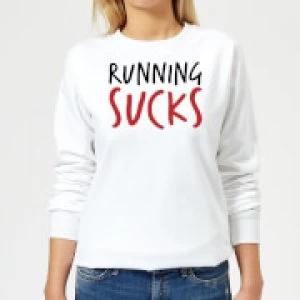 Image of Running Sucks Womens Sweatshirt - White - 4XL