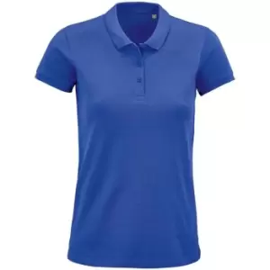 Image of SOLS Womens/Ladies Planet Organic Polo Shirt (M) (Royal Blue)