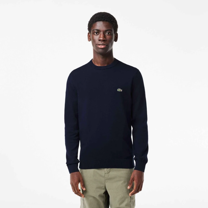 Image of Lacoste Logo Knit Sweatshirt Marine Blue S