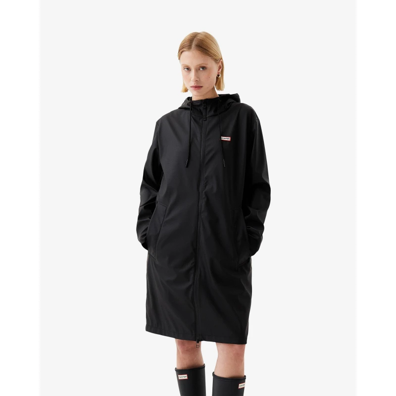 Image of Hunter Womens Andrea Waterproof Lightweight Rain Anorak Black female 12 (M)