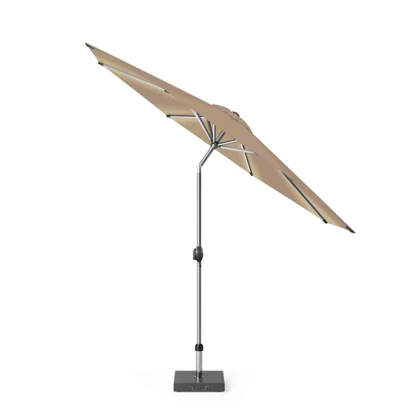 Image of Pacific Lifestyle Glow Defender 3m Round Taupe Parasol, Brown 18-188-TA