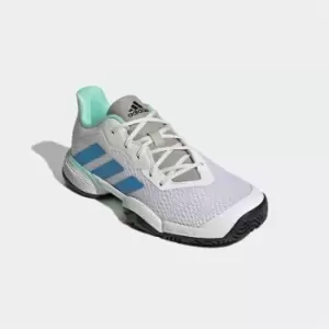 Image of adidas Barricade Tennis Shoes Kids - Cloud White / Pulse Blue / Cor