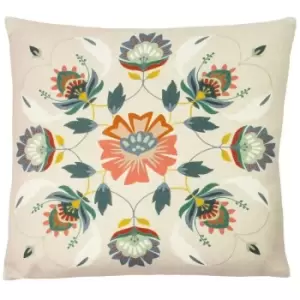 Image of Furn Folk Floral Cushion Cover (43cm x 43cm) (Multicoloured) - Multicoloured