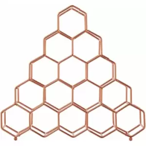 Image of Premier Housewares - Vertex 15 Bottle Copper Plated Spice Rack