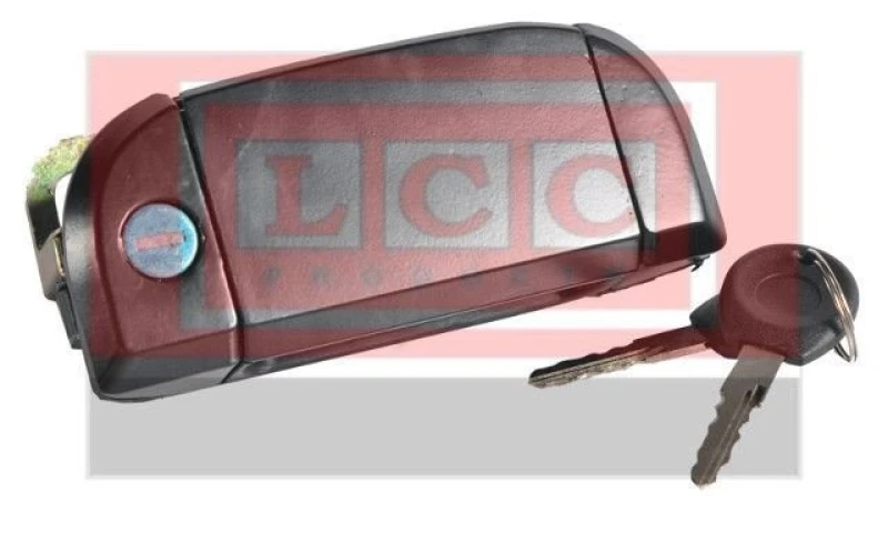 Image of LCC LCCF01110 Door Handle Front, black, with lock barrel Plastic Door Handle (1373)