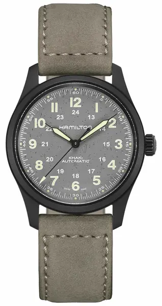 Image of Hamilton H70215880 Khaki Field Titanium PVD Case 38mm Watch