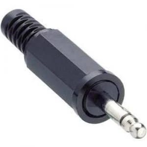 Image of 2.5mm audio jack Plug straight Number of pins 2 Mono Black Lumberg KLS 1