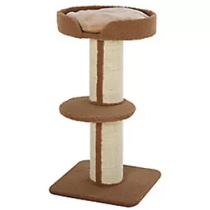 Image of PawHut Cat Tree Light Brown 450 mm x 450 mm x 810 mm