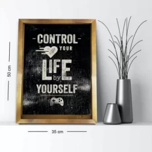 Image of 3550AHS-014 Multicolor Decorative Framed MDF Painting