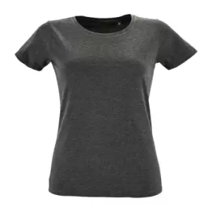 Image of SOLS Womens/Ladies Regent Fit Short Sleeve T-Shirt (XXL) (Charcoal Marl)
