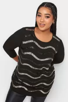 Image of Sequin Stripe Top