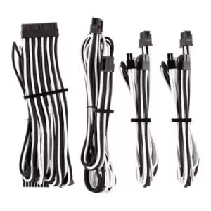 Image of Corsair Type 4 Gen 4 PSU White/Black Sleeved Cable Starter Kit