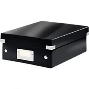 Image of Leitz Click & Store WOW Small Organiser Box Laminated Cardboard Black 220 x 282 x 100 mm