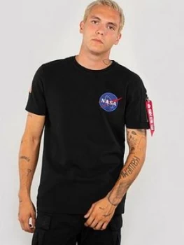 Image of Alpha Industries Nasa Heavy T-Shirt - Black