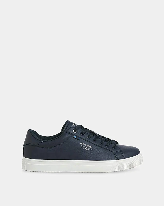 Image of jack & jones Jack & Jones Bale PU Trainer Navy/White - JACK & JONES - Size: 9 Navy/White Male 9 JA42203