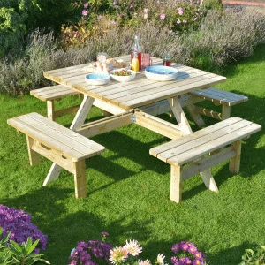Image of Rowlinson 8-Seater Square Picnic Table