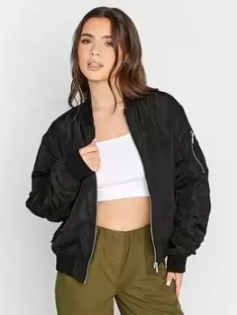Image of PixieGirl Petite Bomber Jacket, Black, Size 8, Women