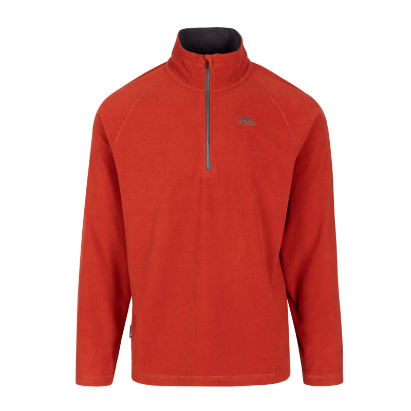 Image of Trespass Trespass Men Blackford Microfleece in Coral Size: X-Small Coral XS Male 5063425863785
