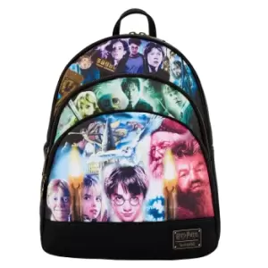 Image of Loungefly Harry Potter Trilogy Triple Pocket Mini Backpack