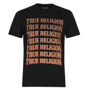 Image of True Religion Arch Logo Crew t Shirt - Black