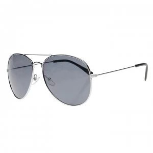 Image of Slazenger Aviator Sunglasses Mens - Black/Silver