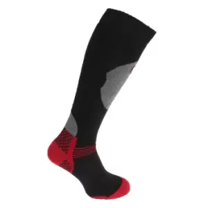 Image of Mens High Performance Extra Comfort Ski Socks (1 Pair) (6-11 UK) (Black/Grey/Red)