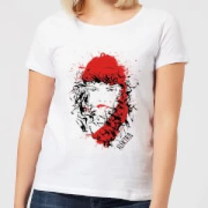 Image of Marvel Knights Elektra Face Of Death Womens T-Shirt - White - M