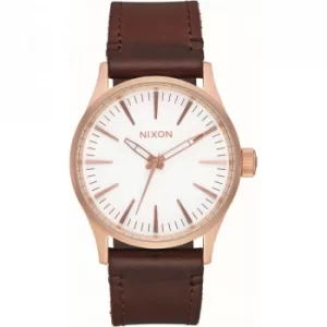 Image of Mens Nixon The Sentry 38 Leather Watch