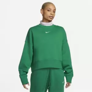 Image of Nike Sportswear Phoenix Fleece Womens Over-Oversized Crewneck Sweatshirt - Green